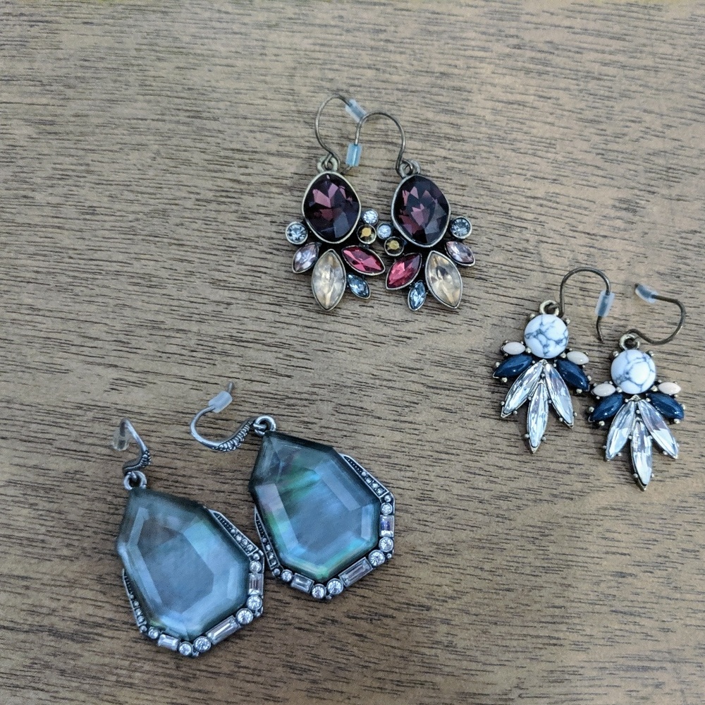 3 pairs Chloe and Isabel Drop Earrings